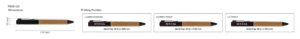 eco friendly metal pens black with cork barrel and black ink