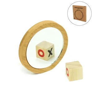 Bamboo Pocket Mirrors in Round-shaped, Lightweight & Portable (Set of 50)