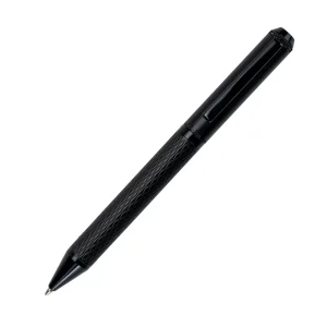 Black Metal Pens with Diamond Textured Barrel, Corporate Giveaways (Set of 50)