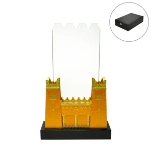 Castle Design Crystal Award in Black Presentation Box  (Set of 2)