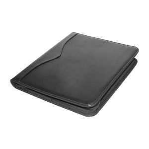 Leather Portfolio with Zipper and Calculator (Set of 25)