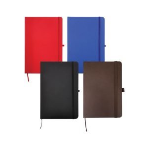 A5 PU Leather Notebooks with Elastic Band, Calendar, Pen Holder (Set of 50)