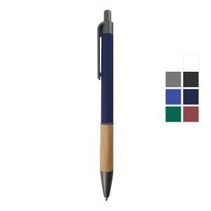 Push Button Ballpoint Pens with Bamboo Grip (Set of 50)