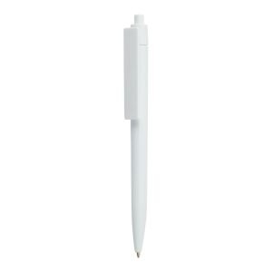 Plastic Pens White Color, Push Button, Wide Clip for Logo (Set of 50)