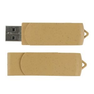 Wheat Straw Swivel USB Flash Drives, 4GB to 32GB (Set of 25)