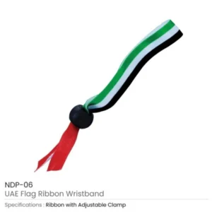 UAE Flag Ribbon Wristbands (Set of 50)